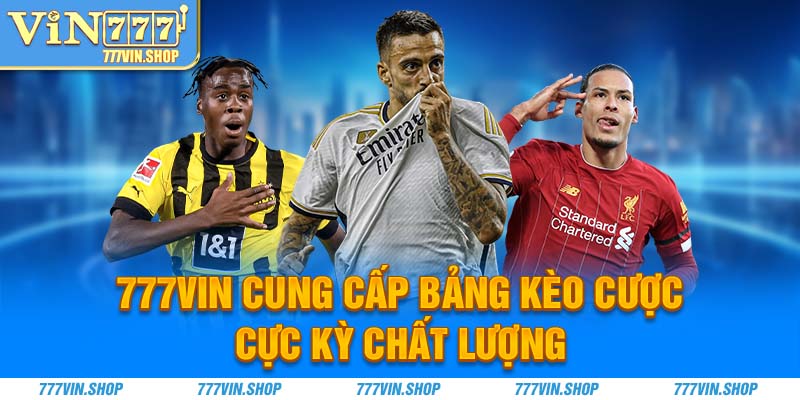 777Vin cung cấp bảng kèo cược cực kỳ chất lượng