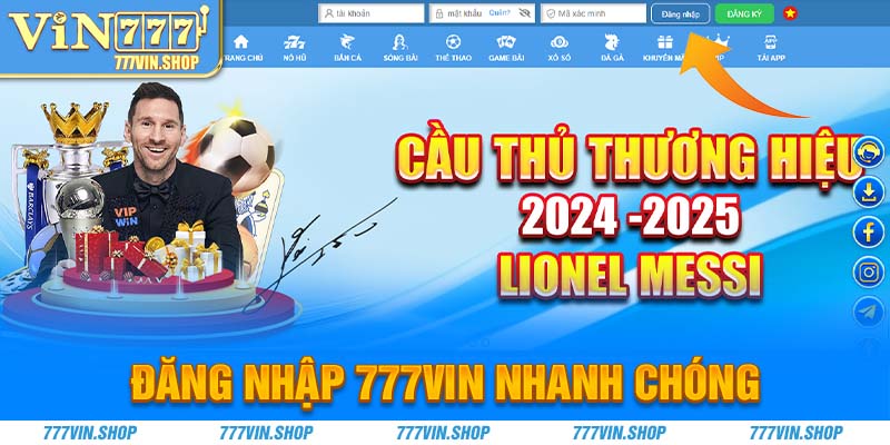 Đăng nhập 777Vin nhanh chóng